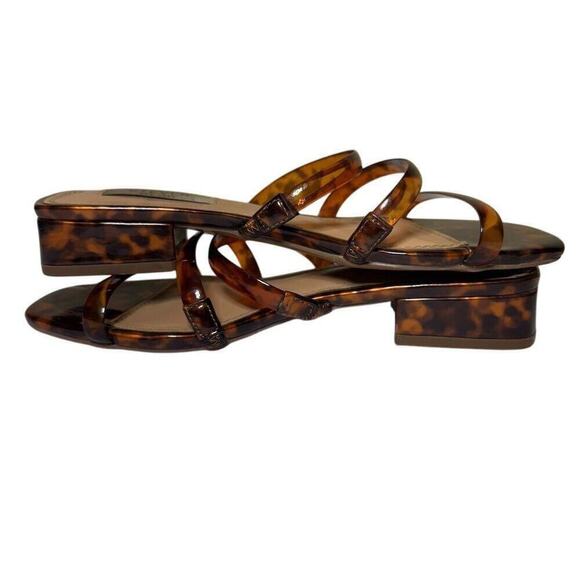 Steven New York Hades Sandal in Tortoise Slide Mini Heel Shoe Women's Size 5.5 - Picture 9 of 13